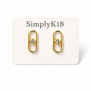 K18 Dubai Yellow gold Flatbacks Earrings baby/adult sleep safe